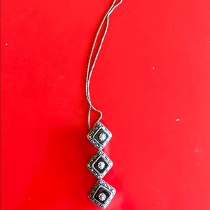 Vintage Silver Marcasite Necklace